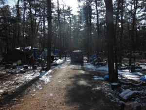 Tent City road into tent city