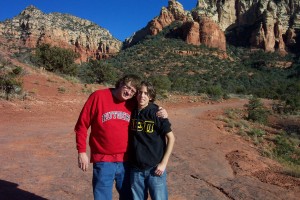 a father and son trip to arizona to the Insight Bowl followed by trip to Sedona Arizona
