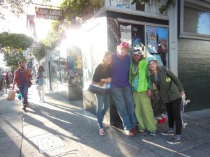 a part of the Vietnam Era. I finally made it to Haight-Ashbury in San Franciso a few weeks ago. I posed with my niece and two hippie holdouts. BUT I observed my hair was longer than the hippie guy.